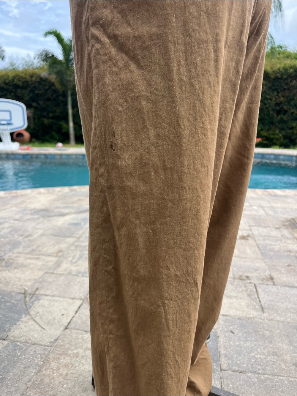 Piazza Sempione Brown Wide Leg Trousers IT 46 US 10 Made in Italy - Picture 6 of 12